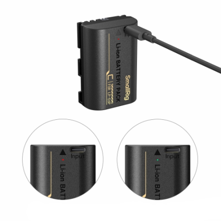 SmallRig 5295 - zamiennik, akumulator Canon LP-E6P (port USB-C, 2600mAh) - wskaźniki ładowania